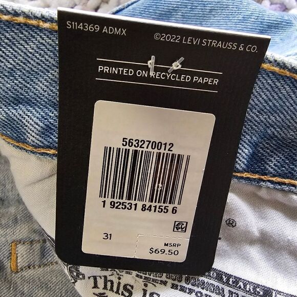 NWT LEVIS 501 HIGH RISE SHORTS SIZE 31 - Picture 8 of 16